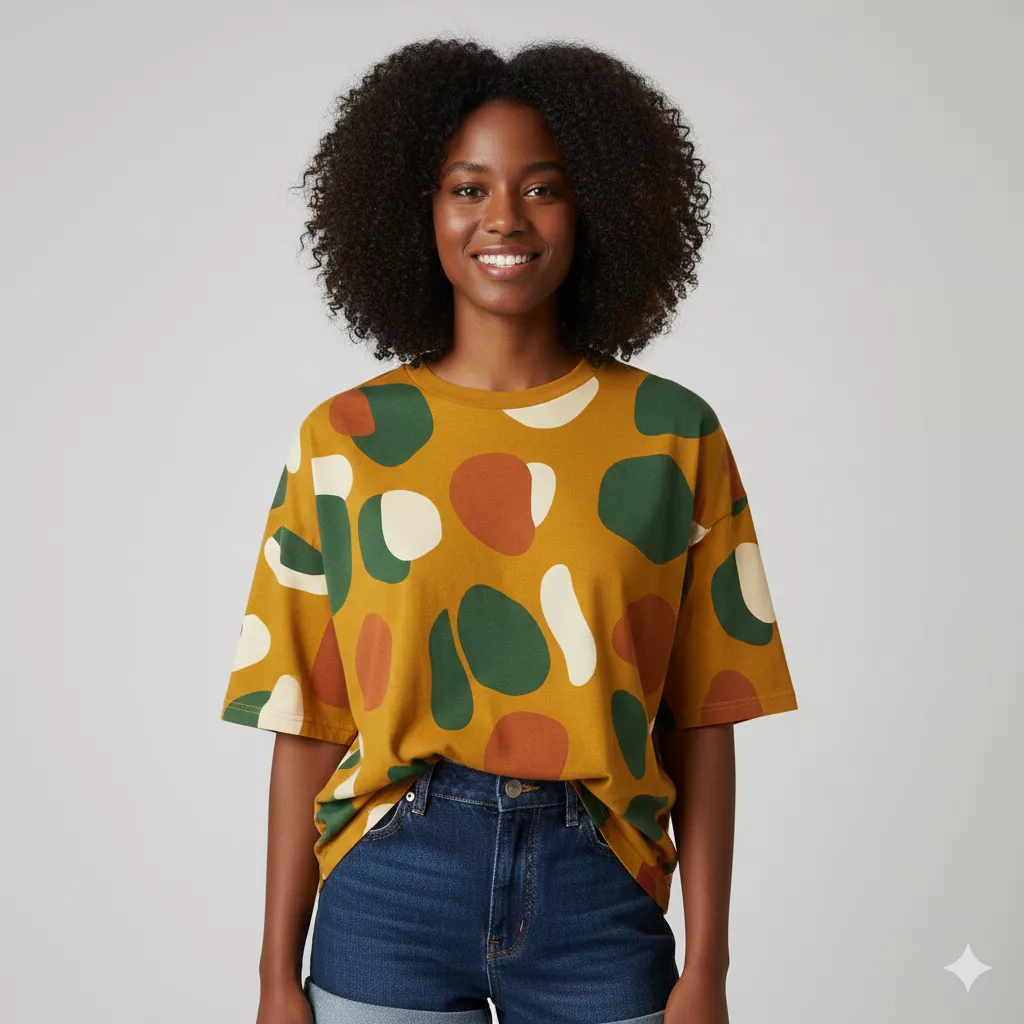 women’s abstract print t shirt